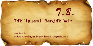 Tölgyesi Benjámin névjegykártya